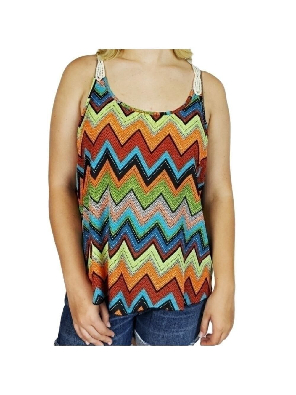 Racerback chevron tank top boutique sz XL